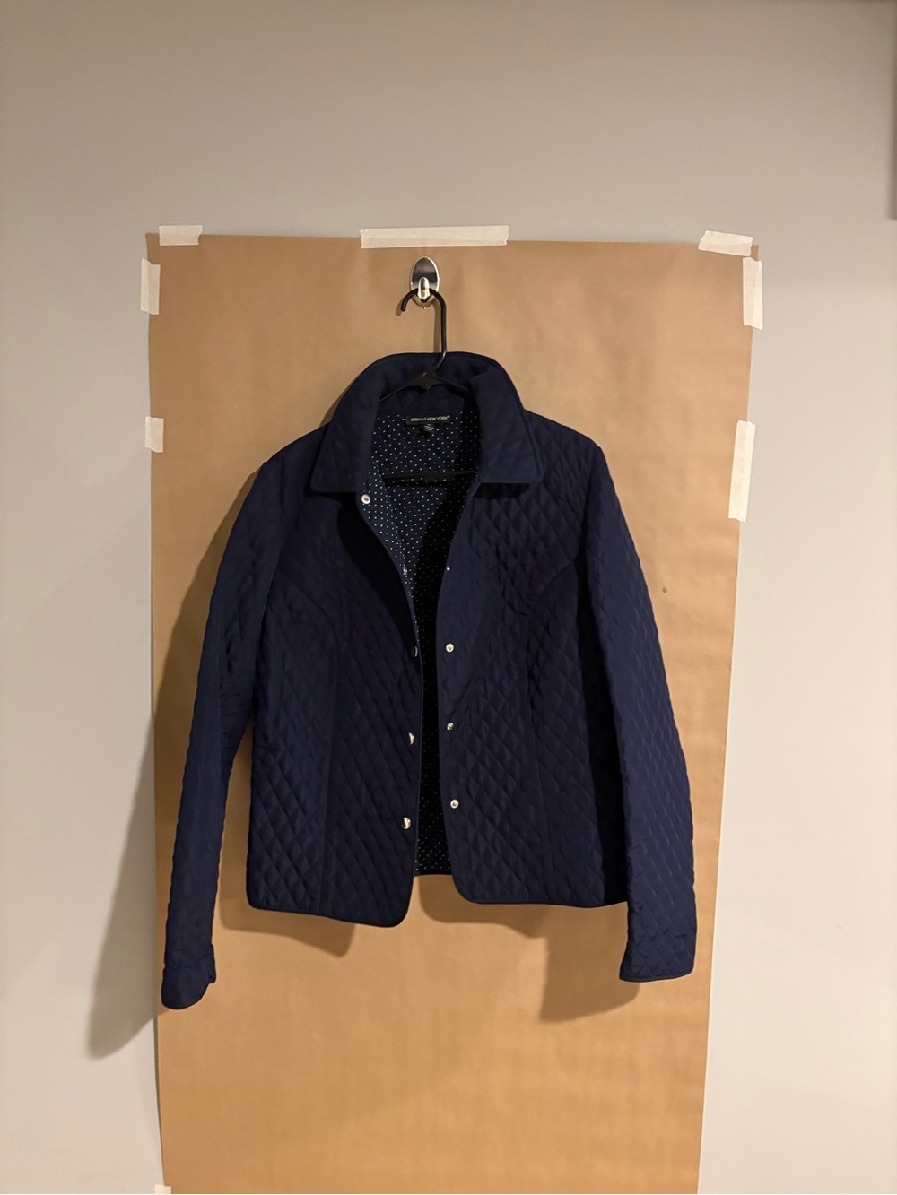 Briggs New York Quilted Navy Puffer Jacket